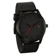 DISU Men Couple Watch Leather Band Analog Quartz Round Wrist Business watch man watches mens 2019 relogios masculino