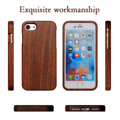 Natural Wood Case For iPhone 7 6 6s Plus 5 5s SE Cover High Quality Durable Real Wooden Rosewood Bamboo Walnut Phone Cases Shell