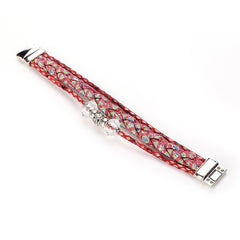 Hot Selling Leather Bracelet Woman High Quality Beading Handmade Rope Wrap Fashion Bracelets Bangles Gift  Brazalete Mujer@50