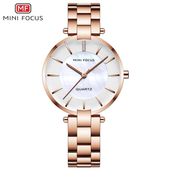 MINIFOCUS Fashion Designer Brand Luxury Women Wach Woman Lady Gold Quartz Watch Women Wrist Watch Casual Dress Women's Watches