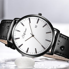 Man Watch Quartz Sport Leather Strap  Complete Calendar Men Wristwatch Clock Montre Homme 2019 relogios masculinos