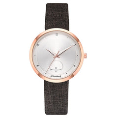 Beat Selling  Women's Watches Fashion  Golden Border Dial Ladies Quartz Wristwatch  Leather  Strap Clock Simple Reloj Mujer @50