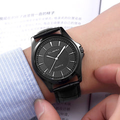 DISU Men Wrist Watch Leather Military Casual Analog Quartz  Business watch man watches mens 2019 relogios masculino