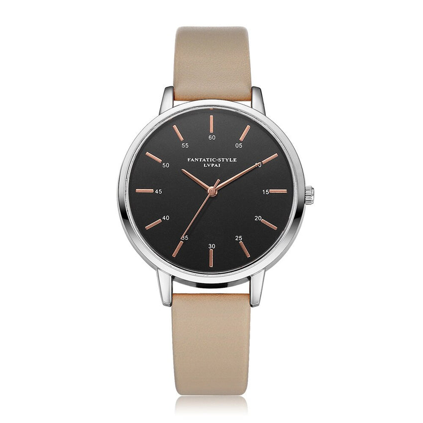 Business Women's Watches Fashion Scale Disc Ladies Quartz Movement Wristwatch Casual Leather Strap  Clock Zegarki Damskie@50