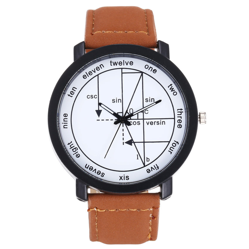Creative Women Watch Interesting Mathematical Formula Dial Ladies Quartz Wristwatch Leather Strap Clock Simple Relogio Feminino5