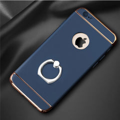 360 Degree Full Protect  Armor Phone Case For iPhone X XS XR XS Max 6 6s 7 8 plus Plating Matte Hard PC Cover With Finger Ring