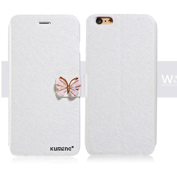 Leather Wallet Stand Flip For iPhone 11 Pro Max XR X XS Max 8 7 6 6s Plus Case Bling Diamond Butterfly bow knot Cover Slot Card