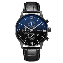 DISU Men Watches Leather Military Alloy Analog Date Quartz Business watch man unique watch for men relogios masculino
