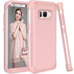 360 Shockproof Armor Phone Cases For iPhone 7 6 6s Plus Case 3 in 1 Hybrid PC + TPU Cover For Samsung Galaxy S8 Plus Screen Film