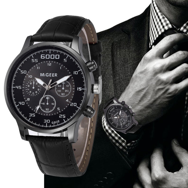 Men Watch Retro Design Leather Band Analog Alloy Quartz Wrist Watch Mens Reloj Hombre 2019 men wristwatch clock