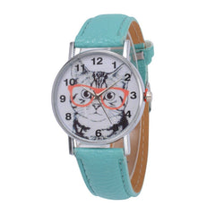 Women's Watches Fashion Geneva Brand Roman Numeral Cat Pattern Quartz Watch The Current Popular Factor @50