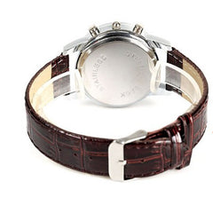 Unisex Men Women Watch Classic Round Metal Dial Leather Strap Watches Analog Quartz Womage Wrist Watch casual relojes gifts