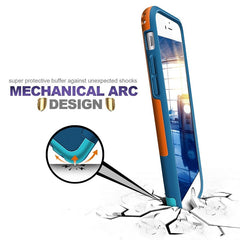 Hybrid PC & Silicone Shockproof Armor Case For iPhone X 8 7 6 6S Plus Cover Fashion Stitching Color Anti-Knonk Phone Cases Shell