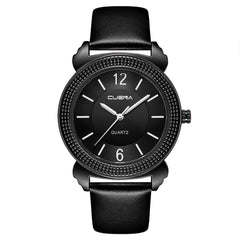DISU Men Watches Luxury Faux Leather Blue Ray Glass Quartz Analog wristwatch mens unique watch for men relogios masculino