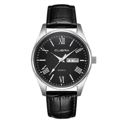 Mens Wrist Watch Military Leather Date Quartz Analog Army Casual Dress watch man new arrival in men wrist watches mens watches