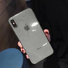 Glitter Solid color Soft TPU Back Cover For iPhone 11 Pro X 6 6S 7 8 plus Case Transparent Phone Case for iphone XR XS Max Cover