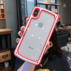 Candy Color Clear Phone Case For iPhone X XS XR XS Max 6 6S 7 8 Plus Shockproof Bumper Silicone Frame Transparent Back Cover