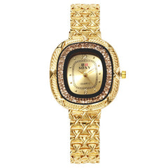 Luxury Women Watches Gold Square Digital Dial Ladies Rhinestone Quartz Wristwatch Fashion Alloy Strap Simple Clock Reloj Mujer50