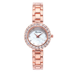 Rose Small And Exquisite Women's Models With Rhinestone Ladies Watches Fashion Luxury Wristwatch Clock Durable Watch Saat@50