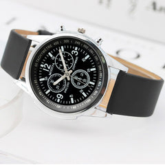 Men's Watch Three Eye Quartz Blue Glass Belt Men Wristwatch Clock Reloj Hombre 2019 erkek kol saati zegarek meski