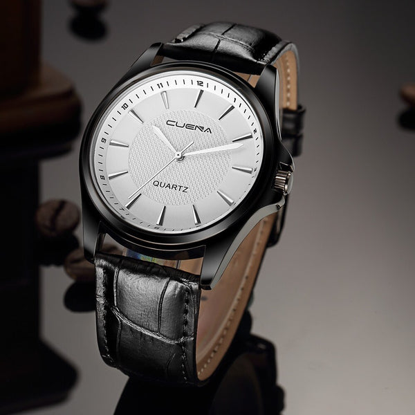 DISU Men Wrist Watch Leather Military Casual Analog Quartz  Business watch man watches mens 2019 relogios masculino