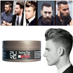 80ml Strong Hold Hair Gel Wax Long Lasting Dry Stereotypes Type Hair for Men Stereotypes Type Hair Balsam Oil Wax TSLM2