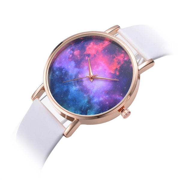 Unique Women's Watches Cosmic Vortex Dial Fashion Ladies Quartz Wristwatch Leather Strap Featured Clock Top Lvpai Bayan Saat@50