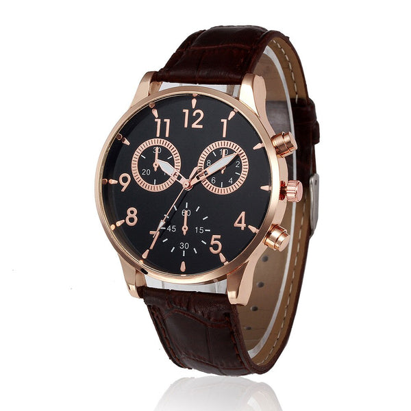 Men Wrist Watch Retro Design Leather Band Analog Alloy Quartz Watch Man vintage men wristwatch clock relogios masculino