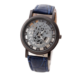 DISU Men Watch Stainless Steel Quartz Military Sport Leather Band Watch Man vintage men wristwatch clock mens watches