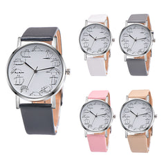Man Watch Retro Design Lovely Cartoon Cat Leather Band Analog Alloy Quartz Montre Homme 2019 Men Wristwatch Clock orologio uomo