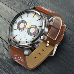 Men Watches Luxury Business Large Dial Leather Belt Quartz Watch zegarek meski relojes hombre 2019 montre homme