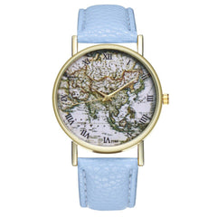 World Map Pattern Women Watches Exquistite Simple Fashion Montre Femme Acier Inoxydable Relogio Feminino High Quality Clock@50