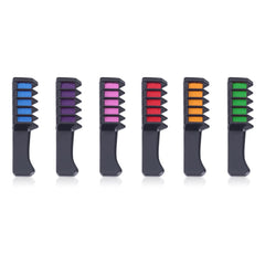 6Pcs/Set Temporary Hair Dye Combs One-time Coloring Cream Hair Multicolor Chalk Powder With Comb Crayons Hair Dyeing Tool TSLM2