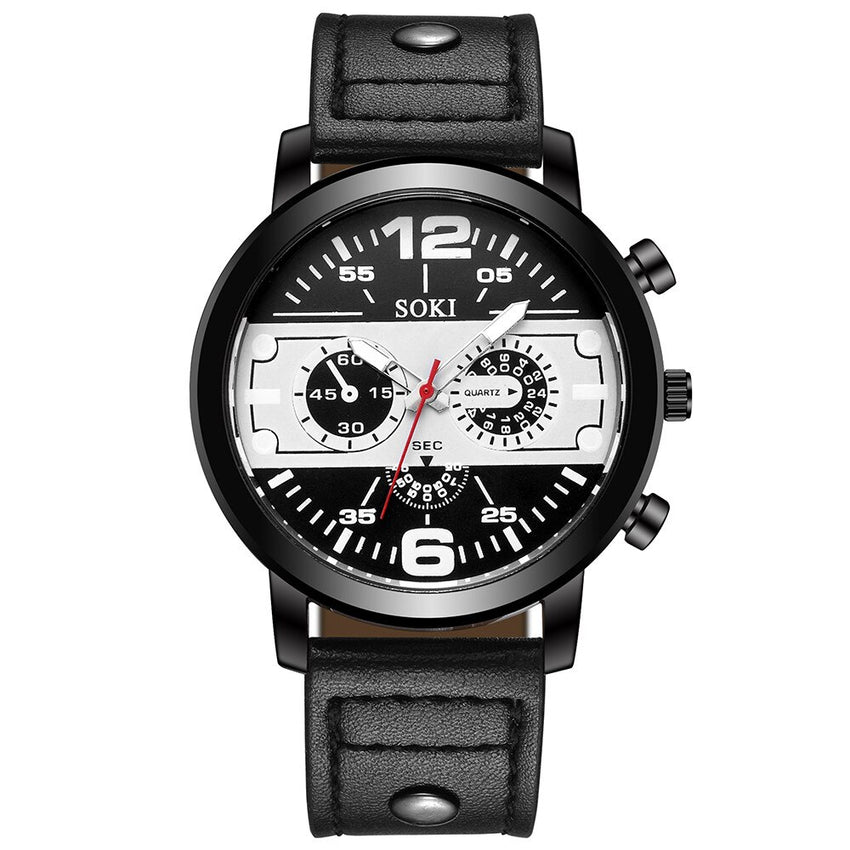 Men's watch Couple Leather Band Analog Quartz Round Business Wrist Watch Man watches mens 2019 relogios masculinos