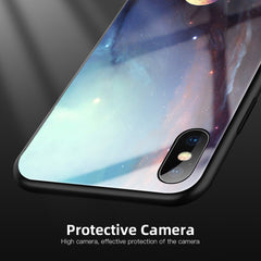 Case For iPhone XS Max XR X 8 Case Silicon Slim Back Tempered Glass Starry sky For iPhone 8 7 Plus 6 6s 8Plus Cases Cover Capa