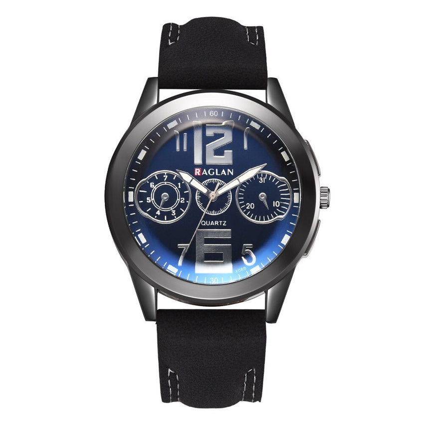 Men Wristwatch Fashion Quartz High Quality Leather Blu Ray Glass Clock Watch Man Watches Mens 2019 relogios masculinos