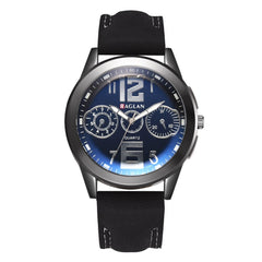 Men Wristwatch Fashion Quartz High Quality Leather Blu Ray Glass Clock Watch Man Watches Mens 2019 relogios masculinos
