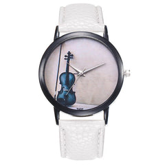 Women's Watches Bayan Kol Saaty Fashion Simple Violin Pattern Watch Reloj De Mujer Montre Femme Acier Inoxydable @50