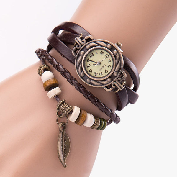 Simple Women Watches Vintage Roman Numerals Dial Ladies Casual Quartz Wristwatch Wrap Leather Strap Clock Relojes Para Mujer@50