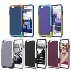Hybrid PC & Silicone Shockproof Armor Case For iPhone X 8 7 6 6S Plus Cover Fashion Stitching Color Anti-Knonk Phone Cases Shell
