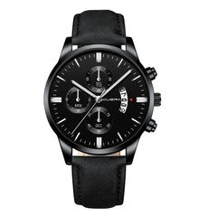 Men's Watch Stainless Steel Sport Analog Leather Band Analog Quartz Wristwatch Mens Relojes Hombre 2019 erkek kol saati