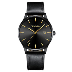 Men Wrist Watch Stainless Steel Case Leather Band Quartz Analog Date watch man watches mens 2019 relogios masculino