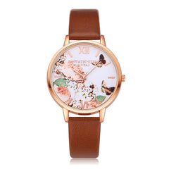 Women's Watches Butterfly Rose Gold Dial Ladies Simple Quartz Wristwatch Casual Clock Dress Gift Mujer Bayan Kol Saati@50