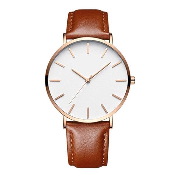 Men's Women Watches Betreasure Ultra Thin Luxury Leather Casual Quartz Wristwatch Mens moda mujer 2019 heren horloge