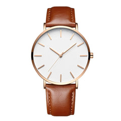 Men's Women Watches Betreasure Ultra Thin Luxury Leather Casual Quartz Wristwatch Mens moda mujer 2019 heren horloge
