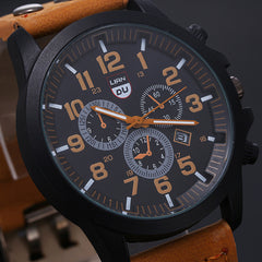 Men's  Wrist Watch Military Leather Date Quartz Analog Army Quartz Watches Mens 2019 Relojes Hombre 2019 zegarek meski