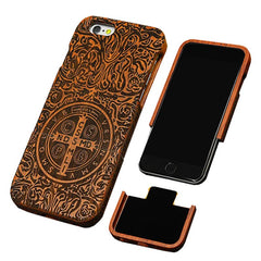 Natural Wood Case For iPhone 7 6 6s Plus SE 5 5s Cover Genuine Real Carving Rosewood Bamboo Cherry Blank Wooden Phone Cases Capa