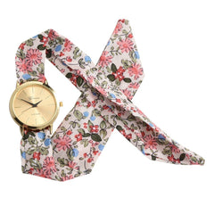 New Product Women Watches Geneva Brand Disc Ladies Quartz Wristwatch Flower Cloth Belt Clock Casual Dress Gift Montre Femino@50