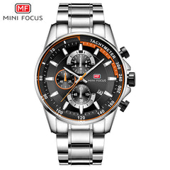 MINI FOCUS Watches Man 2019 Clock Fashion Blue Watch Men Sports Watches Men Luxury Brand Quartz Stainless Steel Strap Calendar