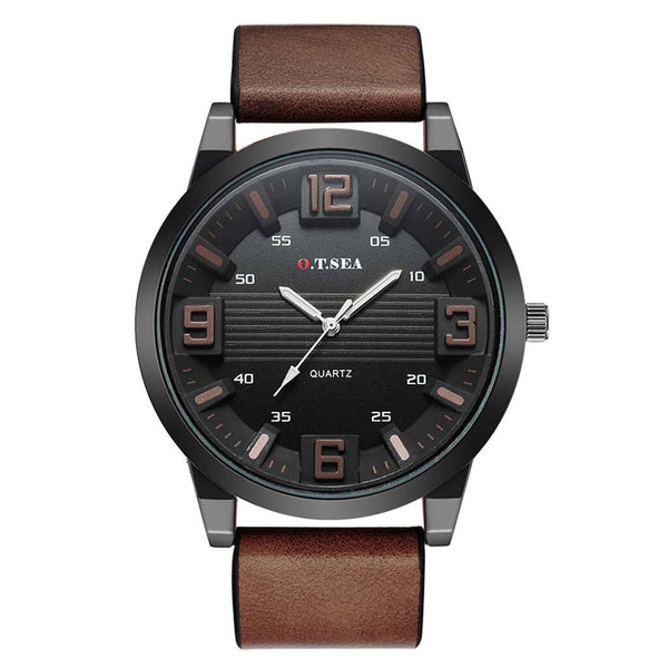 Men's Watch Casual Business Convex Dial Belt Quartz Watches Mens 2019 Men Wristwatch Clock erkek kol saati montre homme